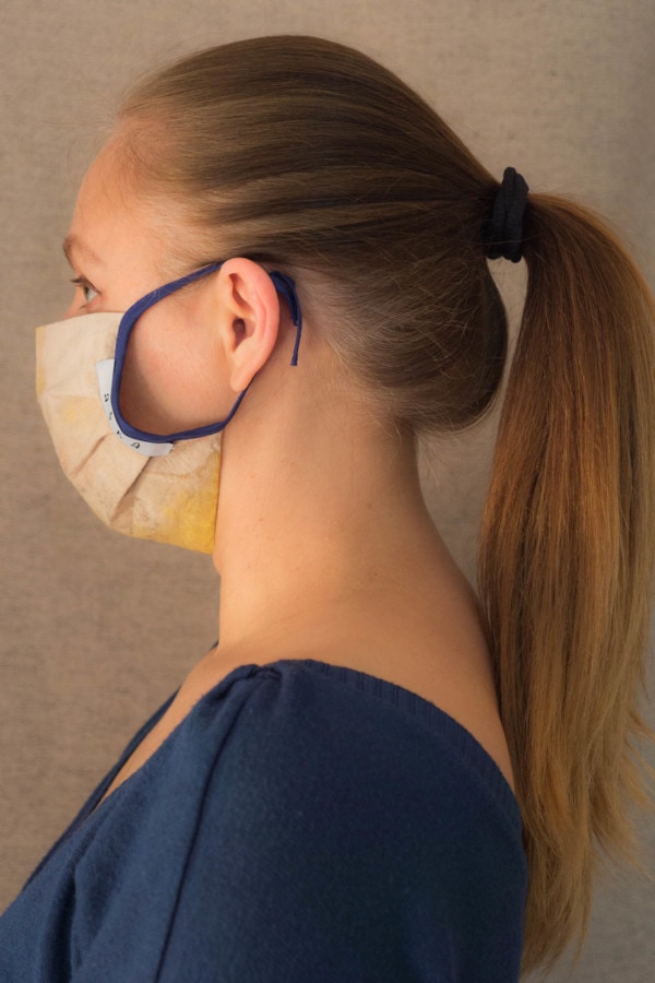 CURCUMA Masque de protection en- coton bio eco print - 3