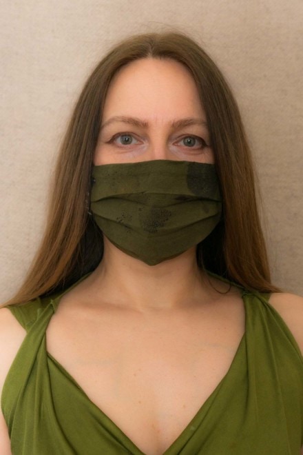 FOREST2 Protective mask in organic eco print cotton - 1