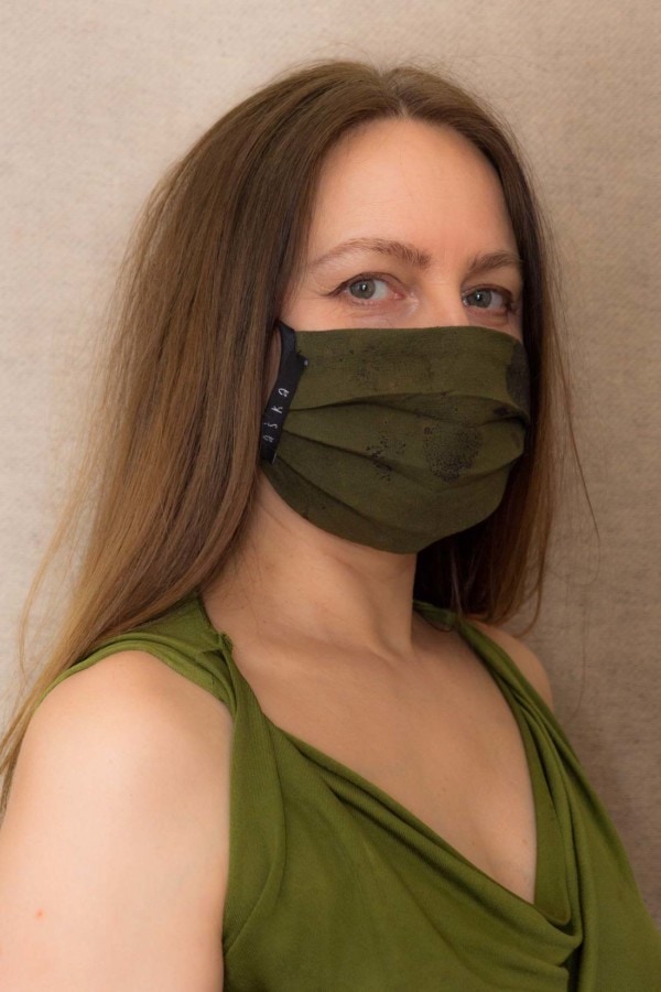 FOREST2 Protective mask in organic eco print cotton - 2