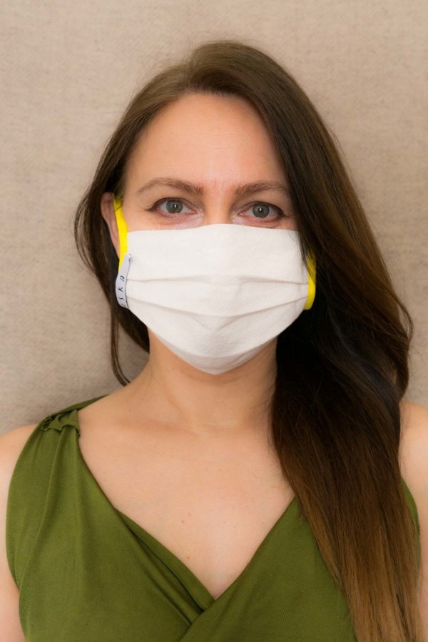 JAUNE Masque de protection en- coton bio - 2