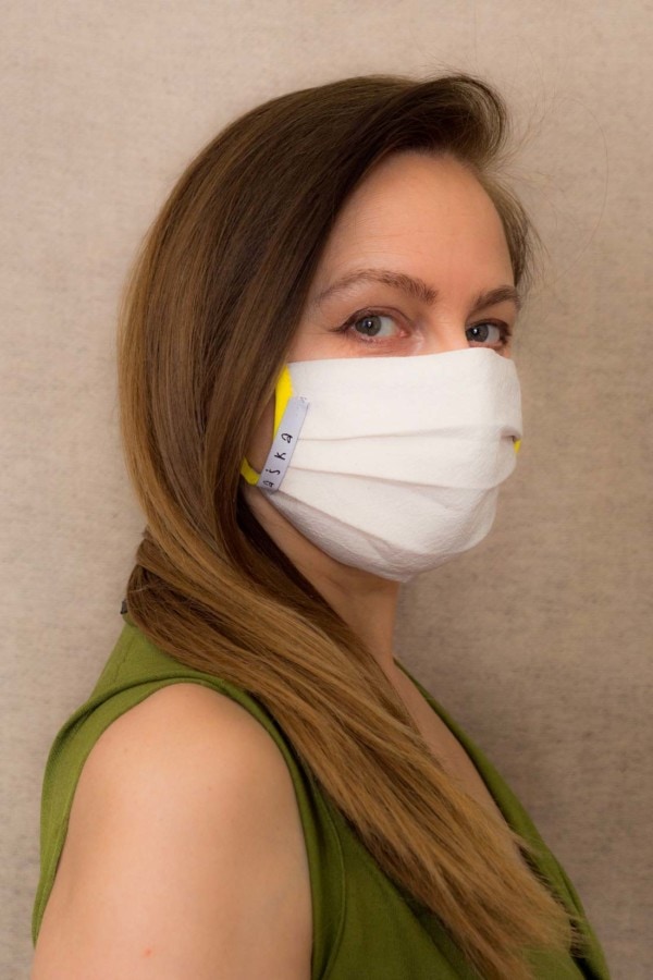JAUNE Masque de protection en- coton bio - 4