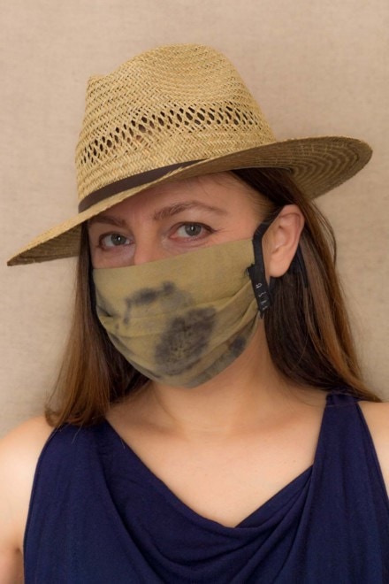 SAVANE Masque de protection en coton bio eco print - 1