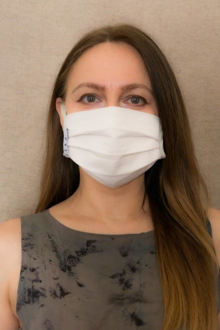GRAY-SILVER Barrier mask in organic cotton - 1