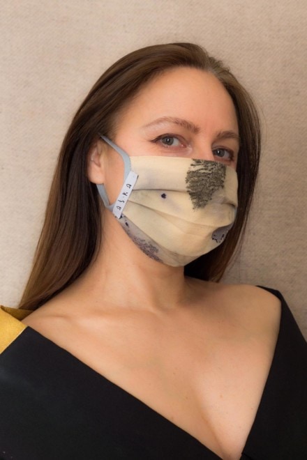 TUNDRA Protective mask in eco print organic cotton - 1