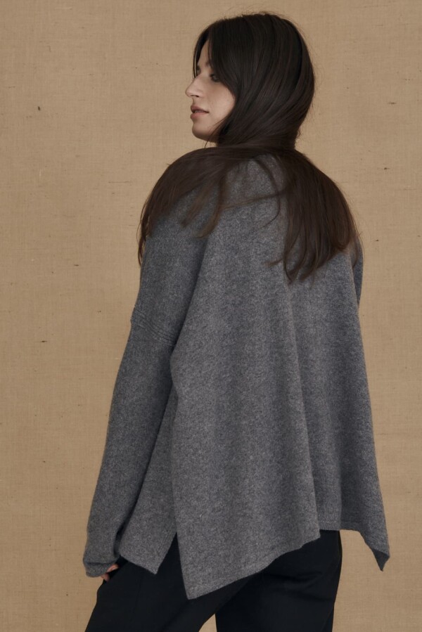 Gray ALASKA oversized wool sweater - 4