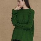 Oversized wool sweater green ALASKA - 2