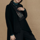 Veste kimono en laine bouille DAI noir - 3