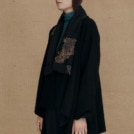 Veste kimono en laine bouille DAI noir - 4