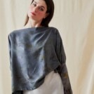 Blouse en satin de soie eco-print HELOISE - 2