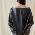 Blouse en satin de soie eco-print HELOISE - 4