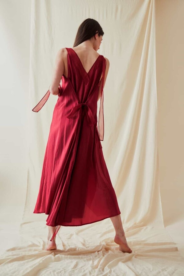 Long flared dress RIAMA Red - 6