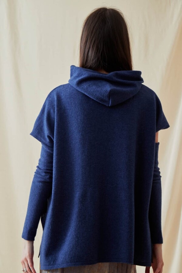 Wool hoodie sweatshirt IBIZA Blue-Jeans - 4