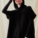 Sweat-shirt a capuche en laine IBIZA Noir - 2