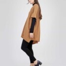 Veste large et fluide en maille de laine LADY Cannelle 3