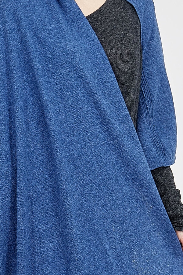 Large modular wool shawl Blue Jeans TATRY 6