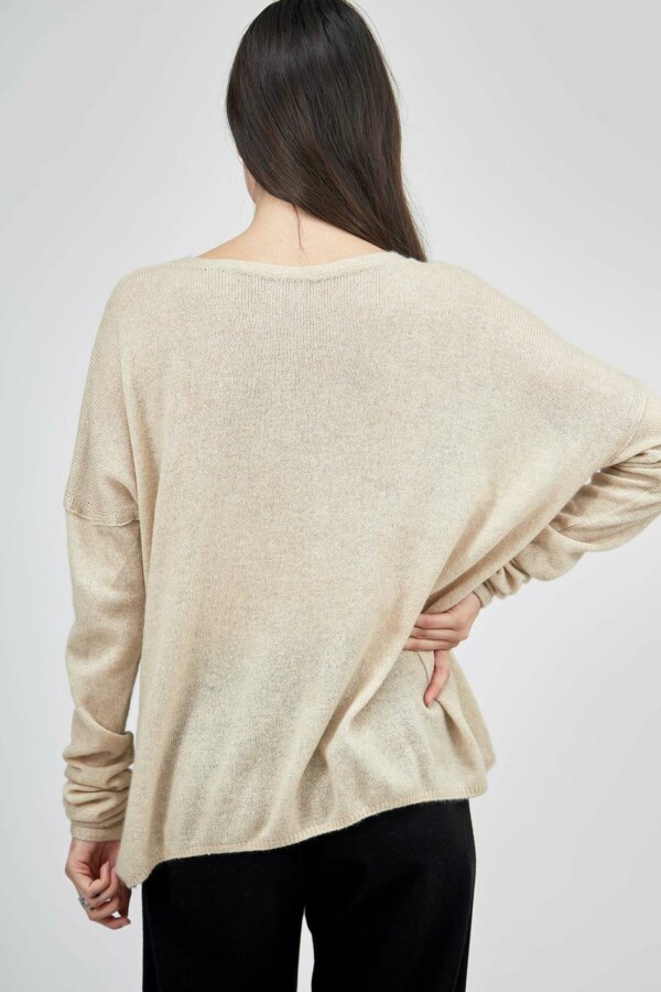 Creme large fine cashmere sweater COALA 4
