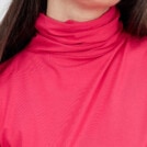 Col roule fin en-maille de viscose WONDER Fuschia 5