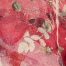 Pull large imprime vegetale a la main FLEUR Rouge 6