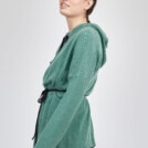 Veste en laine a capuche LYON Vert Menthe 3 -1