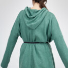 Veste en laine a capuche LYON Vert Menthe 4 -1