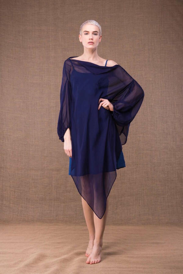 Dark blue chiffon tunic AMMO 2