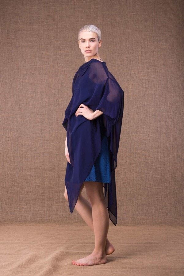 Dark blue chiffon tunic AMMO 3