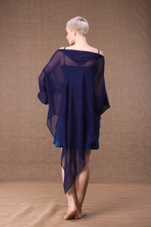 Dark blue chiffon tunic AMMO 4