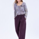 Plum wide pants in organic cotton HALNY 1