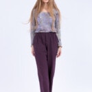 Plum wide pants in organic cotton HALNY 2