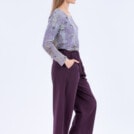 Plum wide pants in organic cotton HALNY 3