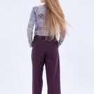 Plum wide pants in organic cotton HALNY 4
