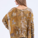Pull large en cachemire Or eco-print IRIS 4