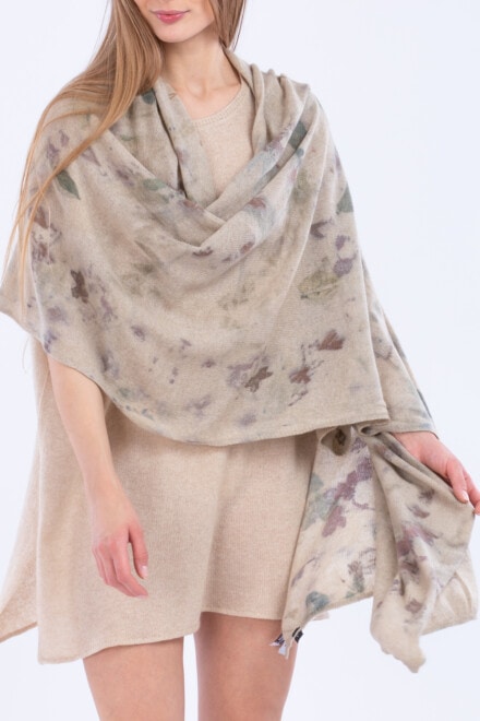 GFM Châle Pashmina Imprimé Mûrier Toucher Cachemire – Réversible 190x60 Cm, 330g, Pour Femme, Automne/hiver