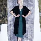 Gilet noir long en laine JAZ Noir 1